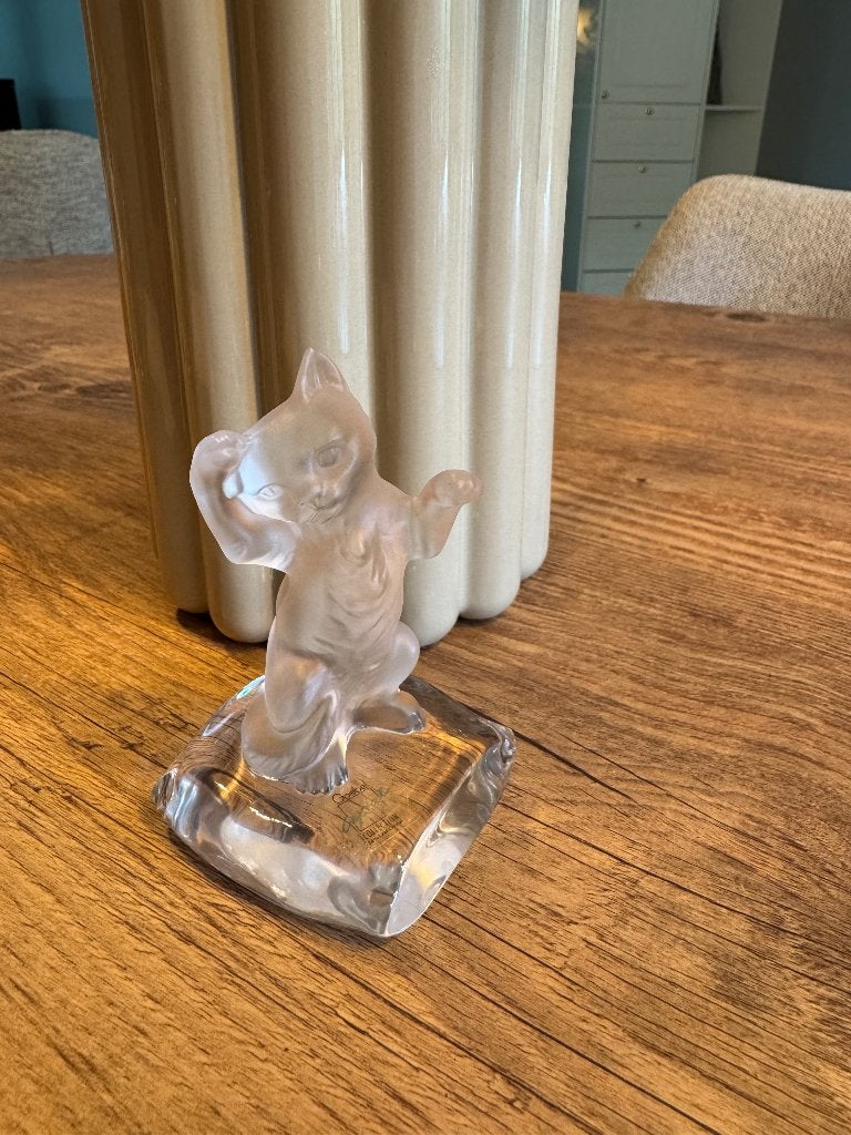 Goebel kristal sculptuur Kat, Ophalen of Verzenden