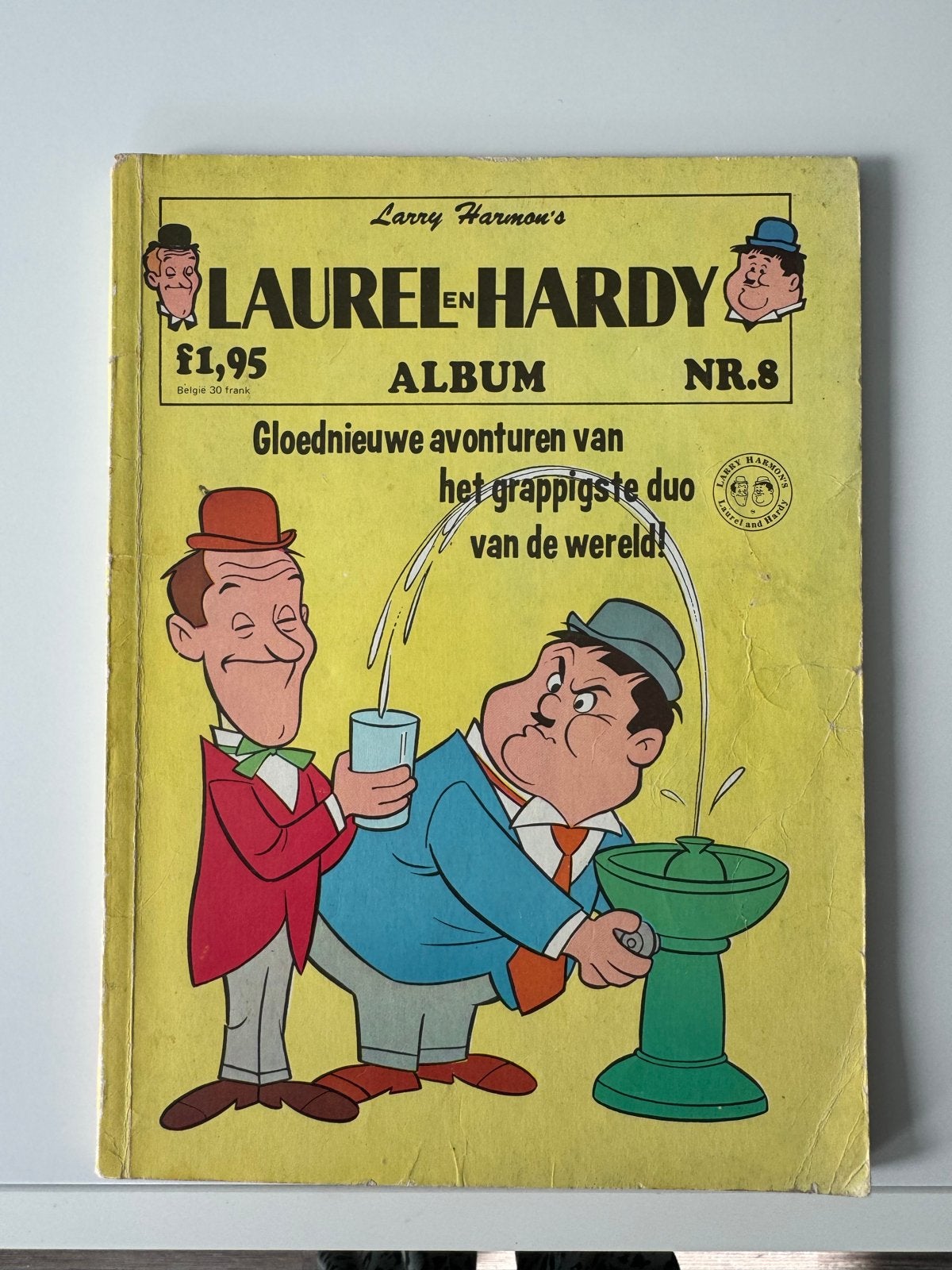Laurel en Hardy Album Nr. 8 - Gloednieuwe avonturen, Eén stripboek, Ophalen of Verzenden, Gelezen