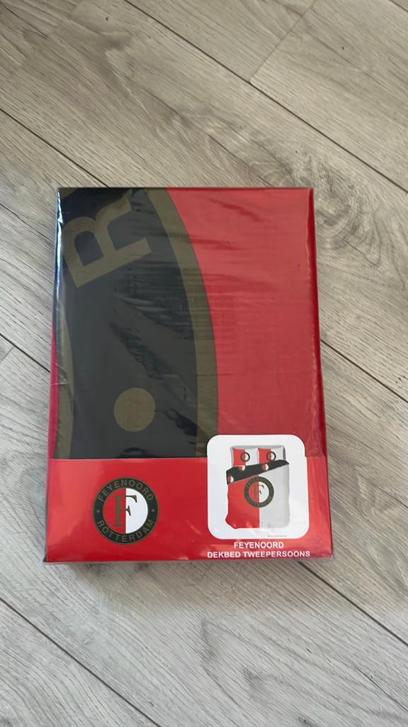Feyenoord Rotterdam dekbed overtrek 200x200 Nieuw, Wit, Dekbedovertrek, Ophalen of Verzenden, Nieuw