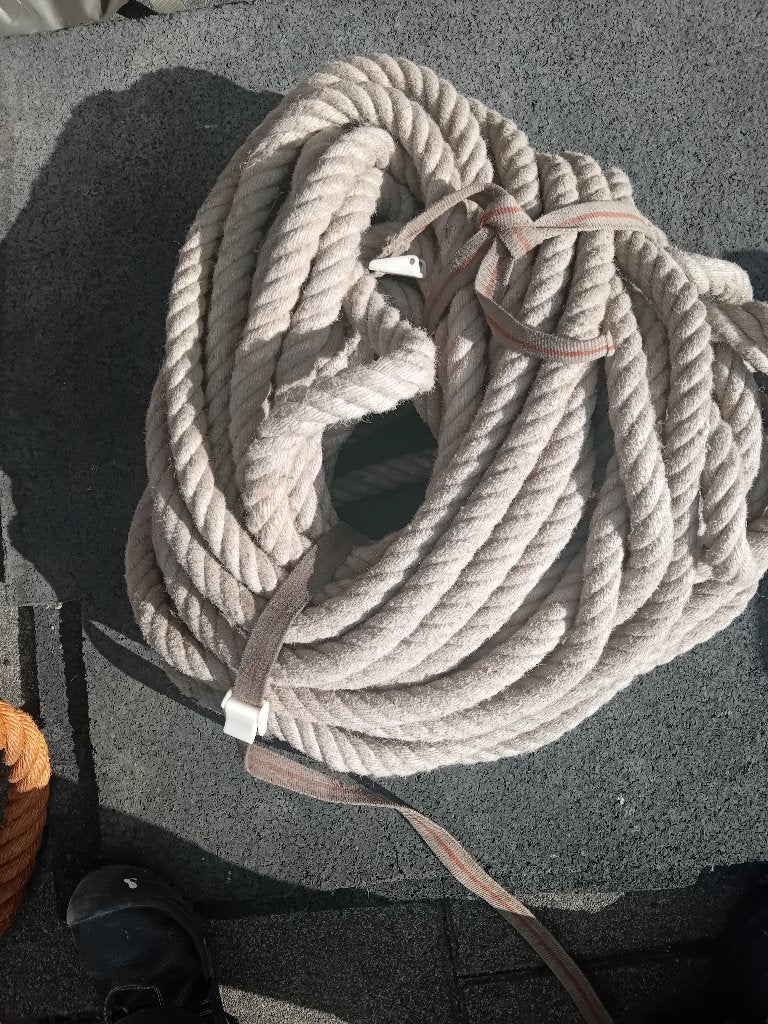 35 m  natuur scheepstouw, Ophalen of Verzenden, Gebruikt, Overige typen