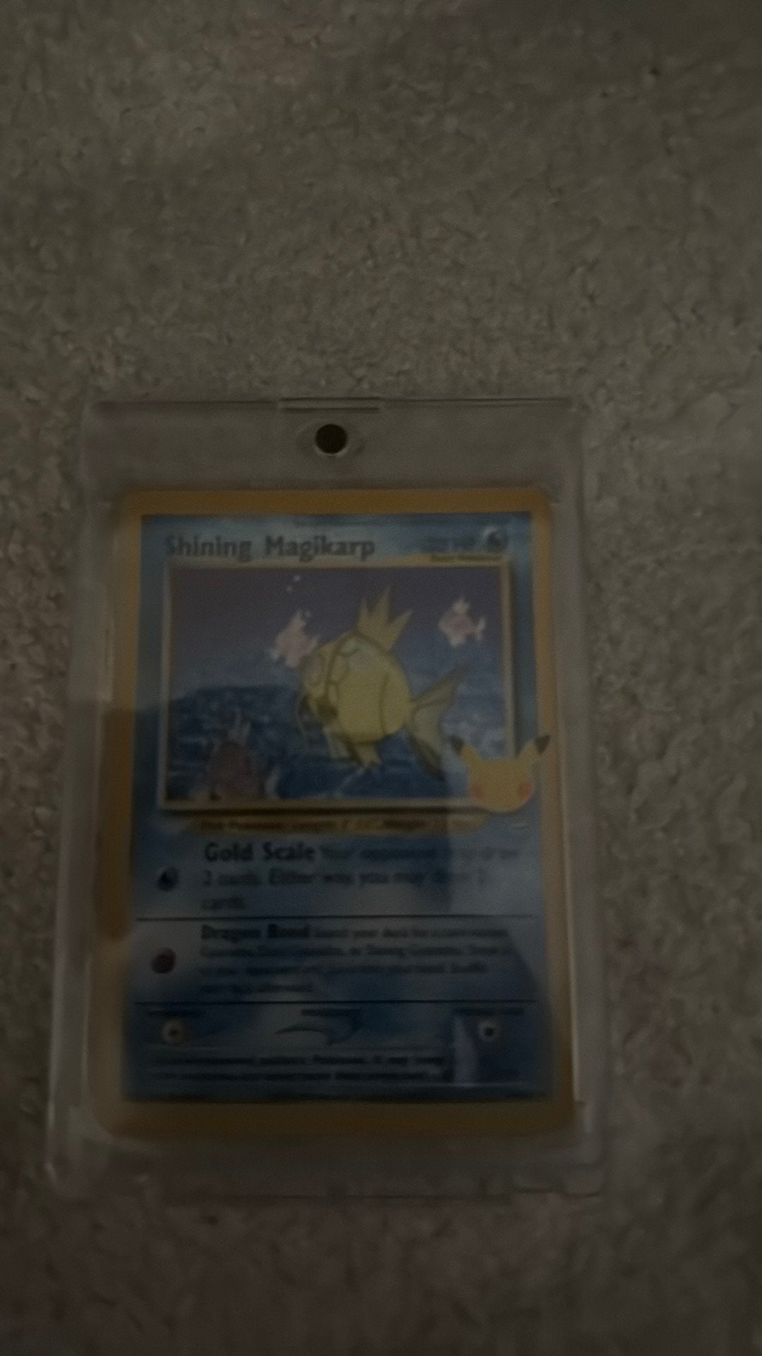 Shining magikarp pokemon kaart, Ophalen of Verzenden, Zo goed als nieuw, Losse kaart