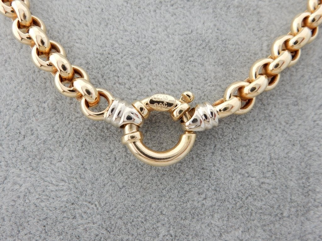 Zware 14 karaat Gouden Jasseron Ketting Jasseronschakel 49cm, Sieraden, Tassen en Uiterlijk, Kettingen, Jw, Verzenden, Nieuw, Info@juwelenwereld.nl