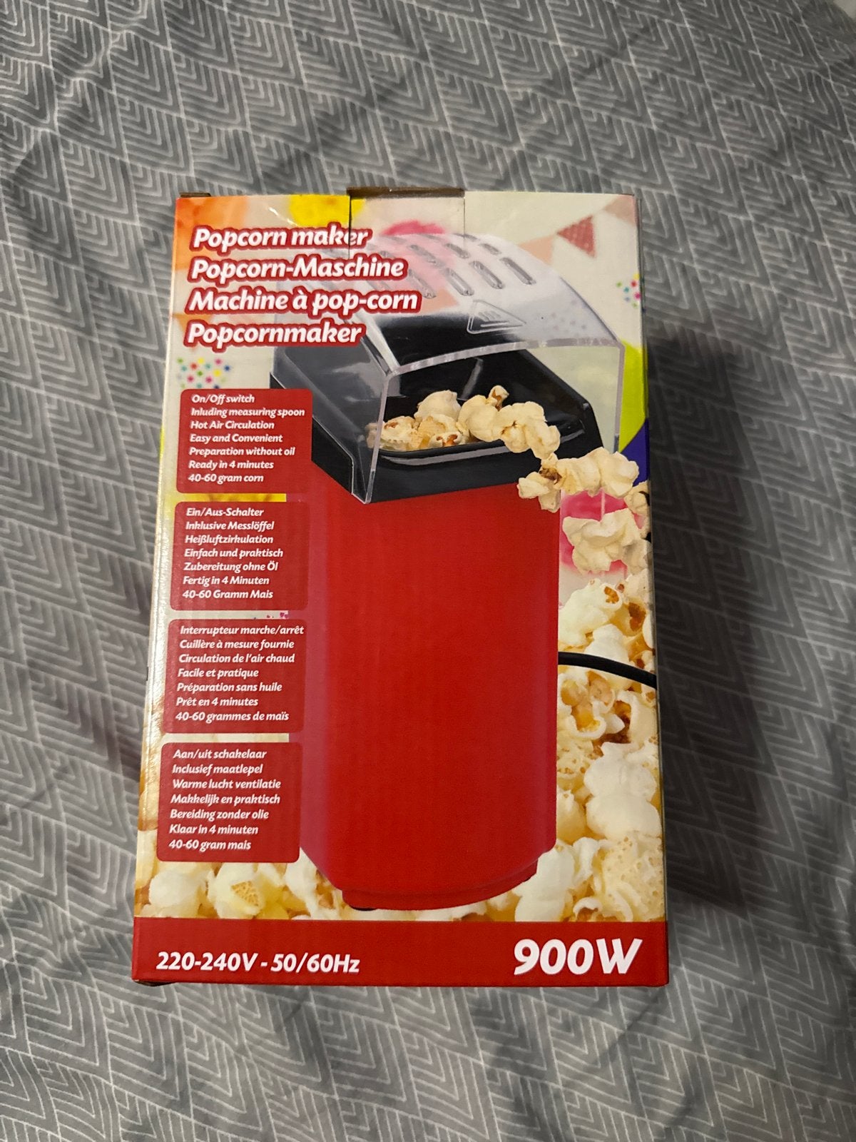 Popcornmaker 900W - Klaar in 4 minuten, Ophalen, Nieuw