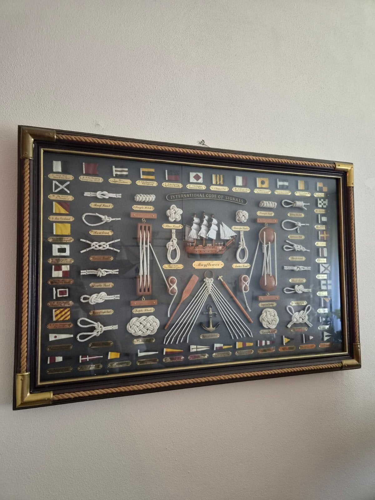 Decoratieve Lijst met Scheepsknopen, Ophalen, Zo goed als nieuw, Motorboot of Zeilboot, Gebruiksvoorwerp