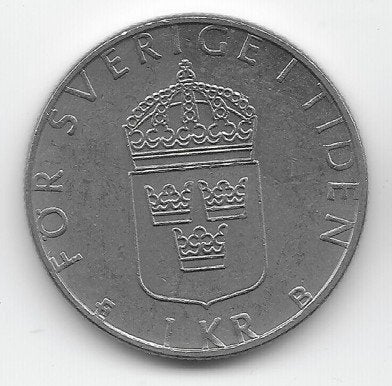 Zweden 1 krona 1999 KM# 852a, Verzenden, Overige landen, Losse munt