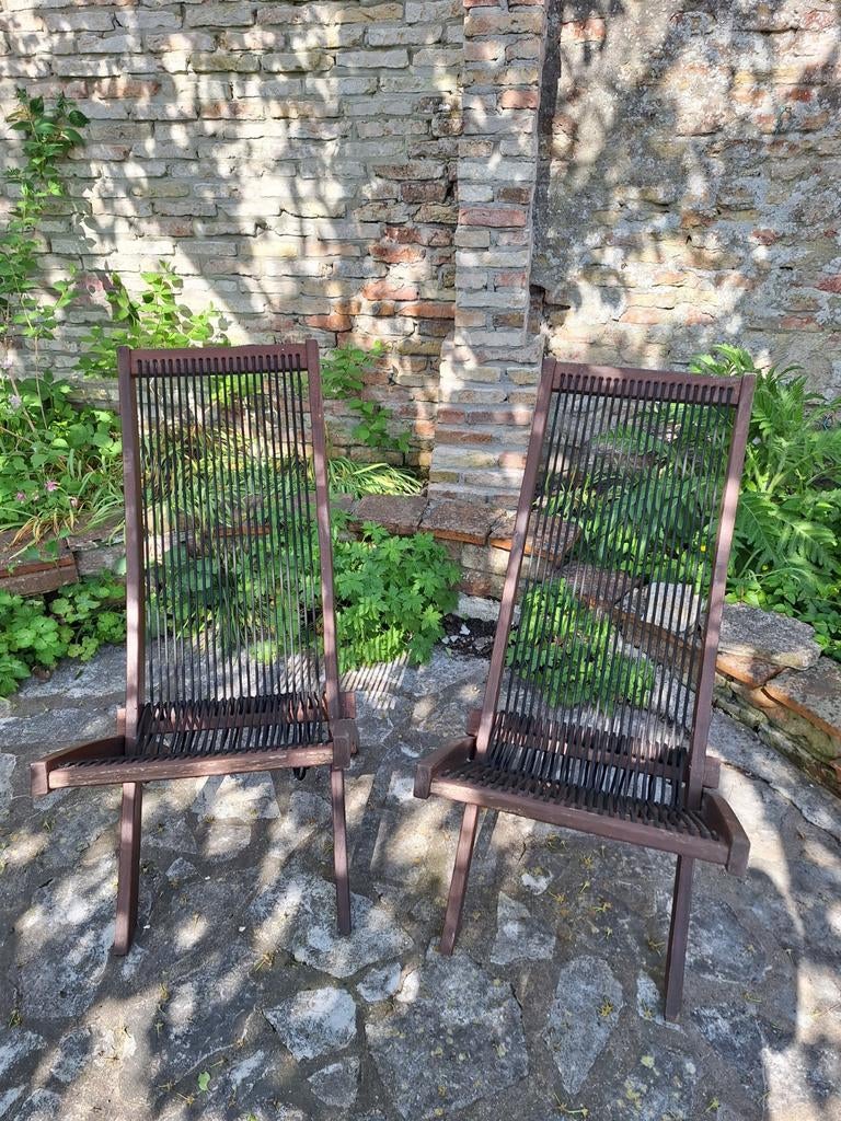 Tuin lounge stoel 4x, Tuin en Terras, Tuinstoelen, Ophalen, Zo goed als nieuw, Kunststof
