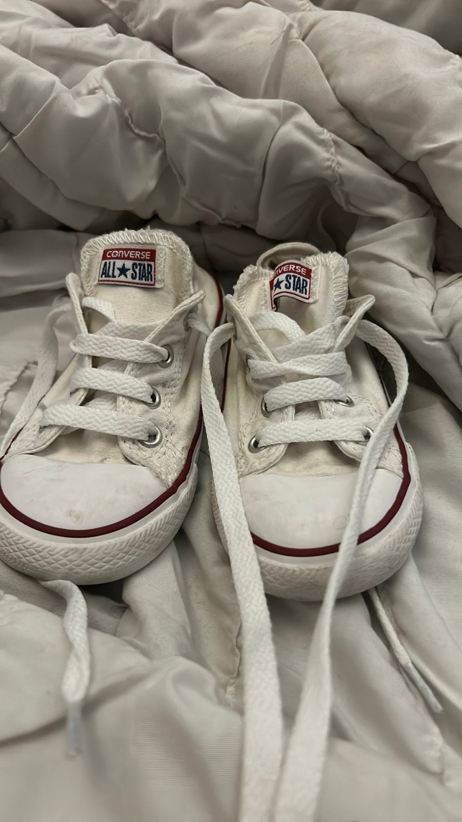 Witte Converse All Star babyschoentjes, Ophalen of Verzenden, Gebruikt, Jongetje of Meisje, Schoentjes