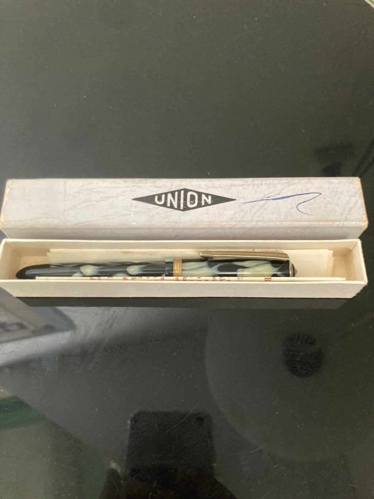 Vintage Union balpen met originele doos en garantiebewijs, Overige merken, Gebruikt, Balpen, Ophalen of Verzenden