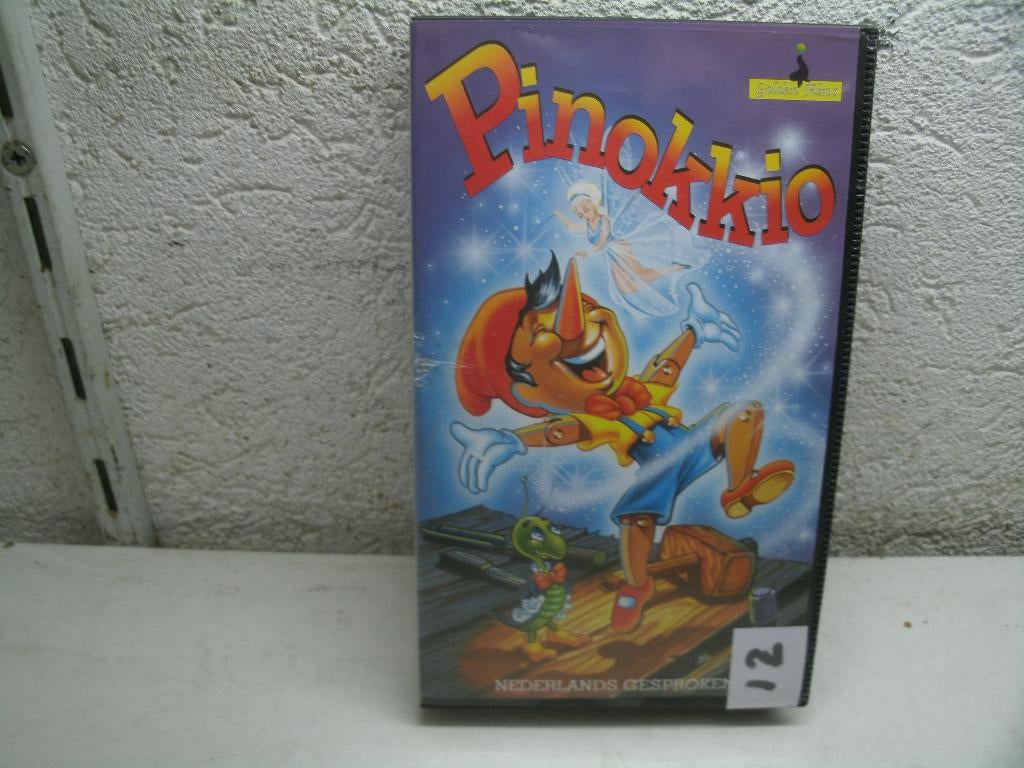 vhs 189a pinokkio 12 ned gespr, Cd's en Dvd's, VHS | Kinderen en Jeugd, Gebruikt, Alle leeftijden, Kinderprogramma's en -films