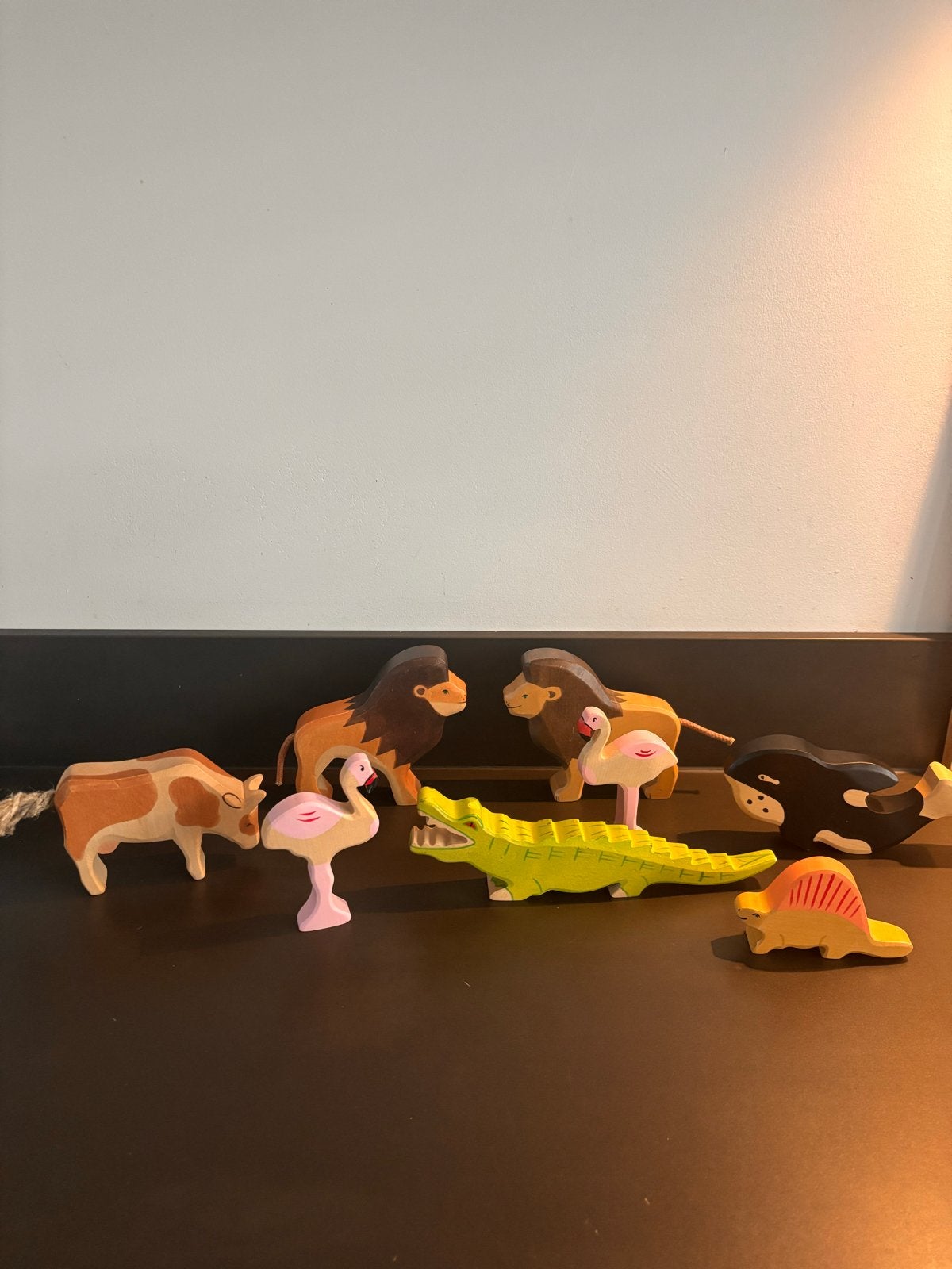 Houten Holztiger speelgoed dieren set, Ophalen of Verzenden, Gebruikt, Overige typen