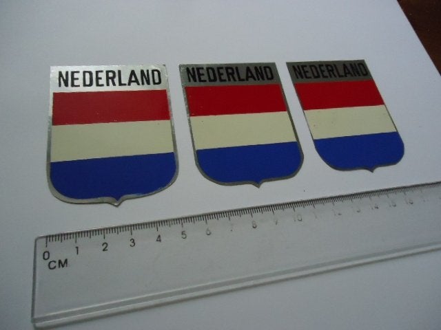 sticker oud NL NEDERLAND Holland auto oldtimer klassieker 3x, Verzenden, Zo goed als nieuw, Bedrijf of Vereniging
