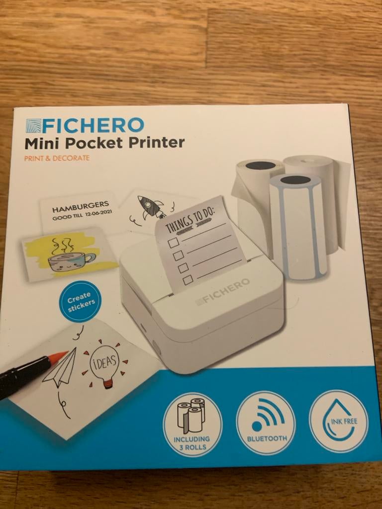 Fichero Mini Pocket Printer - Print & Decorate, Ophalen of Verzenden, Zo goed als nieuw
