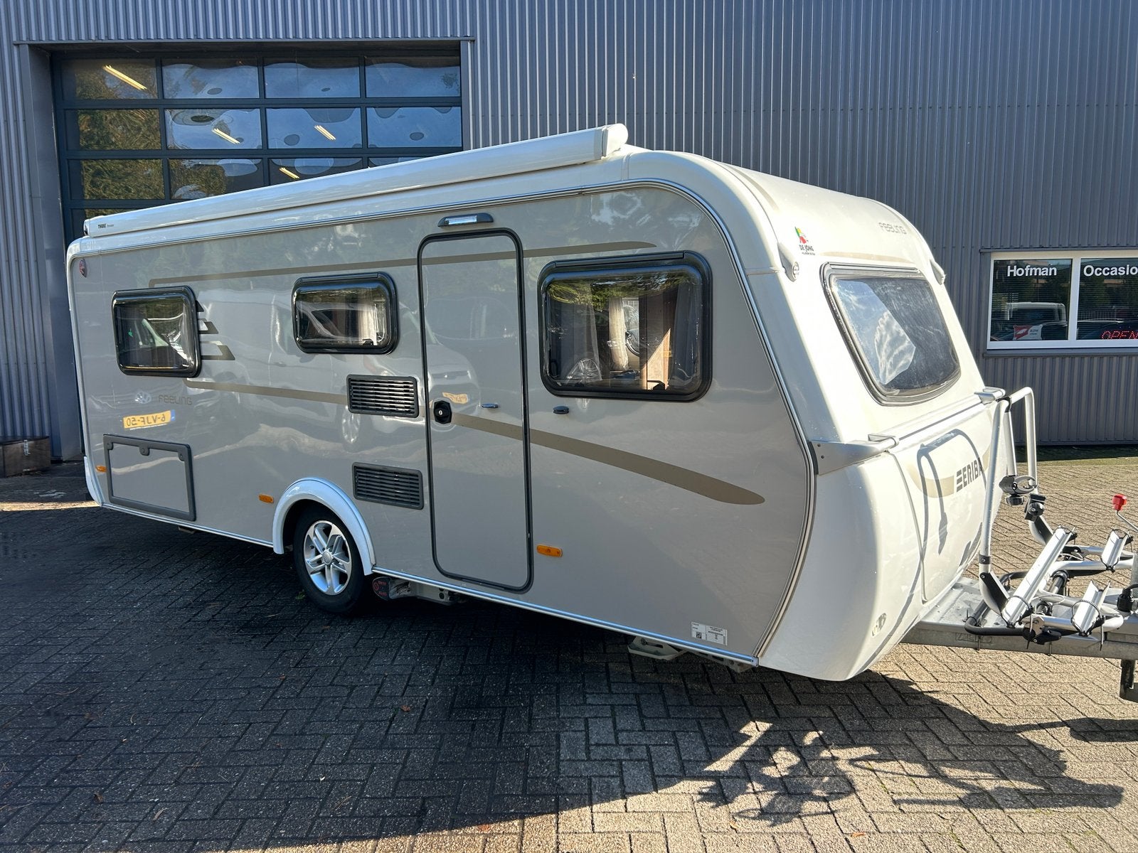 Eriba Feeling 442 Bj 2019 Airco Mover Voortent, Caravans en Kamperen, Standaardzit, 2 aparte bedden, Bedrijf, 4 tot 5 meter