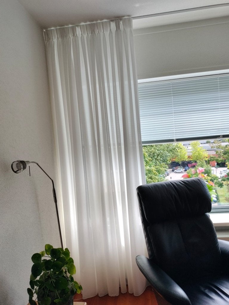 Inbetween gordijnen kleur wit, Overige materialen, 249 cm, Loodveter, Nieuw
