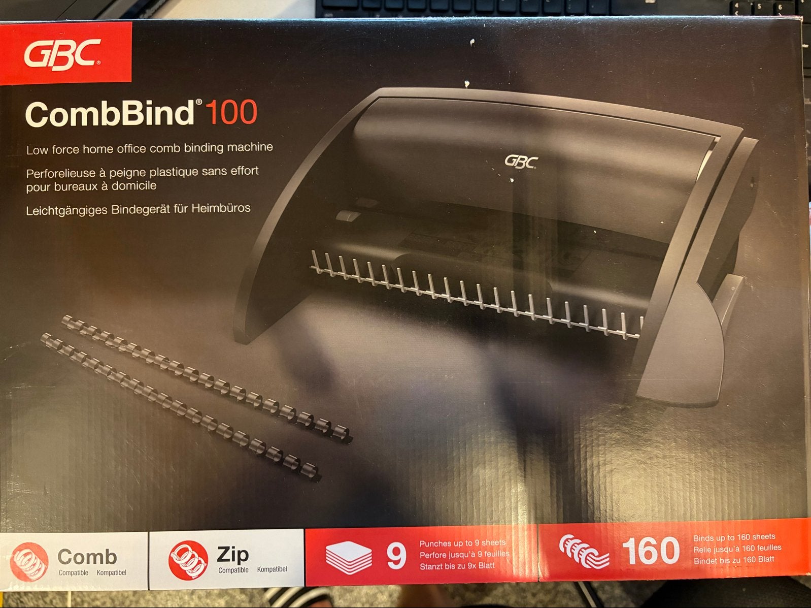 GBC CombBind 100 Bindmachine met Bindruggen, Ophalen of Verzenden