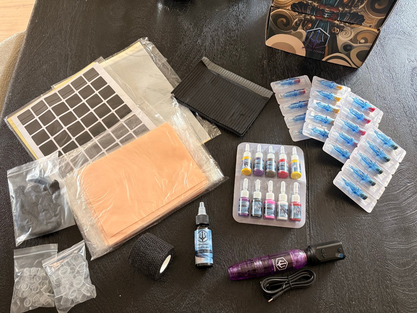 Tattoo apparaat nieuw in doos complete set, Zwart, Nieuw, Ophalen of Verzenden, Handen en Nagels
