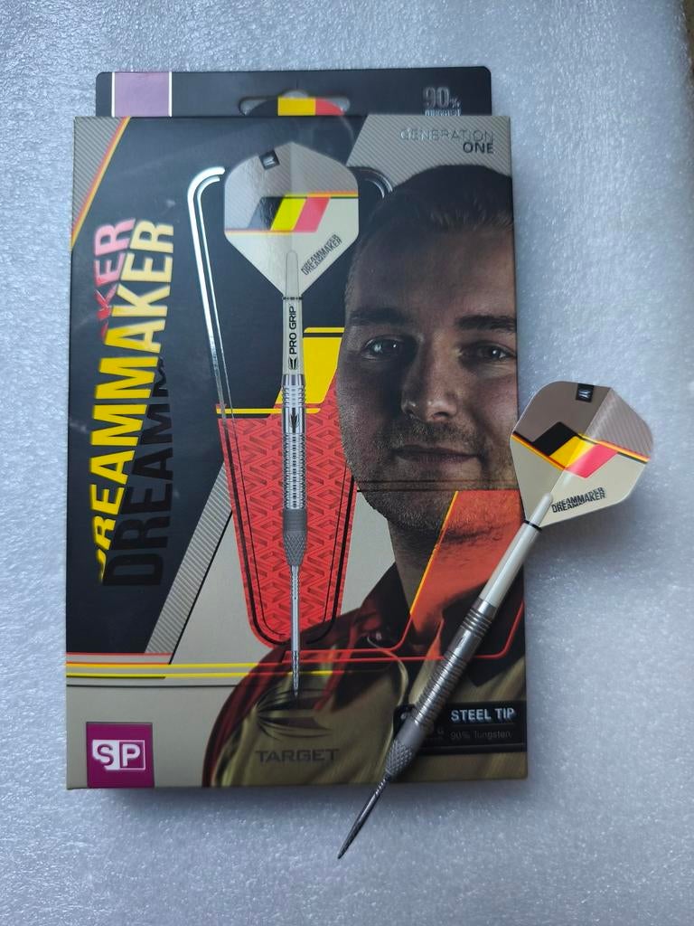 Dimitri van den Bergh G1 90% - Swiss Points (SP) 23 g NIEUW, Sport en Fitness, Darts, Ophalen of Verzenden, Nieuw, Pijlen