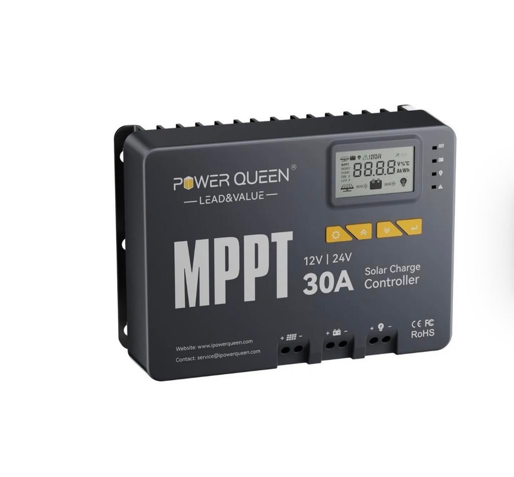 Power Queen MPPT Solar Laadregelaar 12V/24V 30A, Ophalen, Nieuw