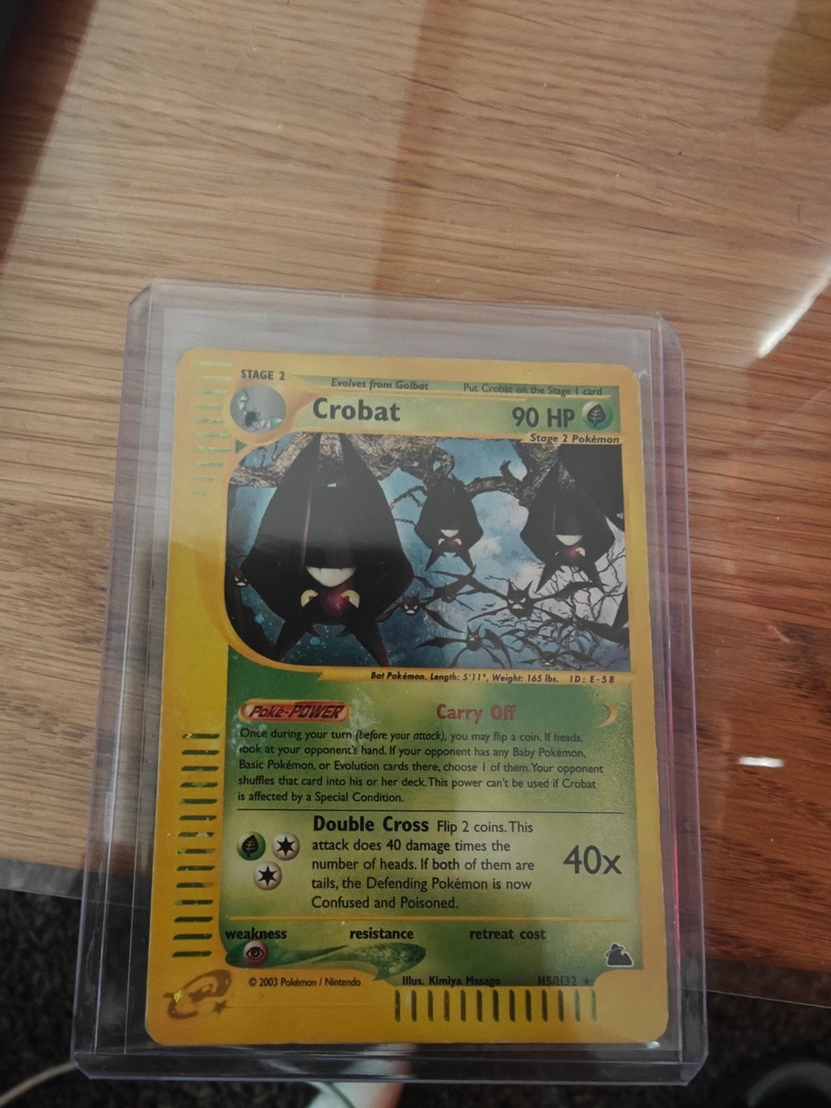 Crobat H5 Skyridge Pokémon Kaart, Ophalen of Verzenden, Gebruikt, Losse kaart, Foil