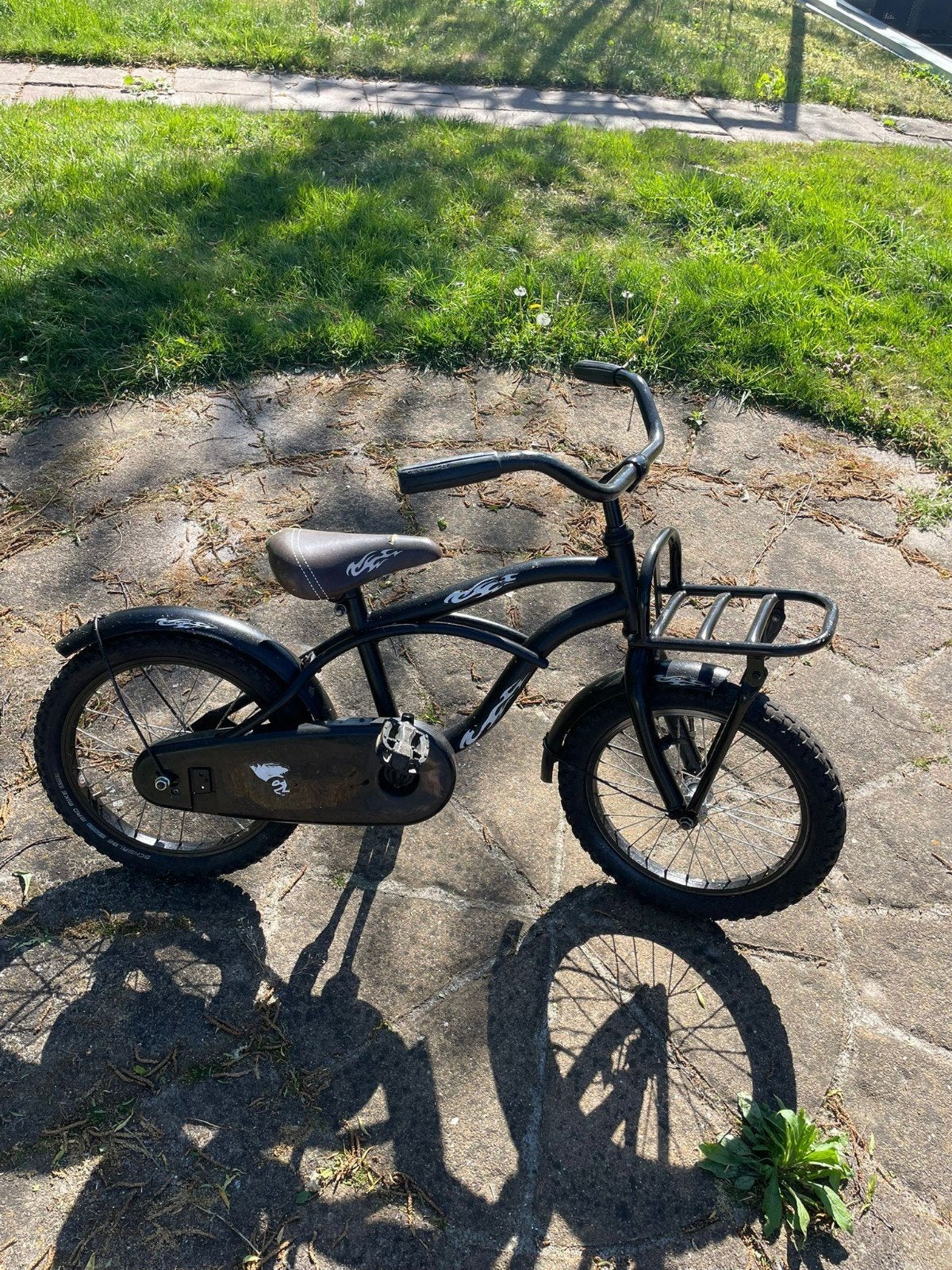 Stoere jongensfiets zwart 20 inch, Fietsen en Brommers, Minder dan 47 cm, Ophalen, Gebruikt, Staal