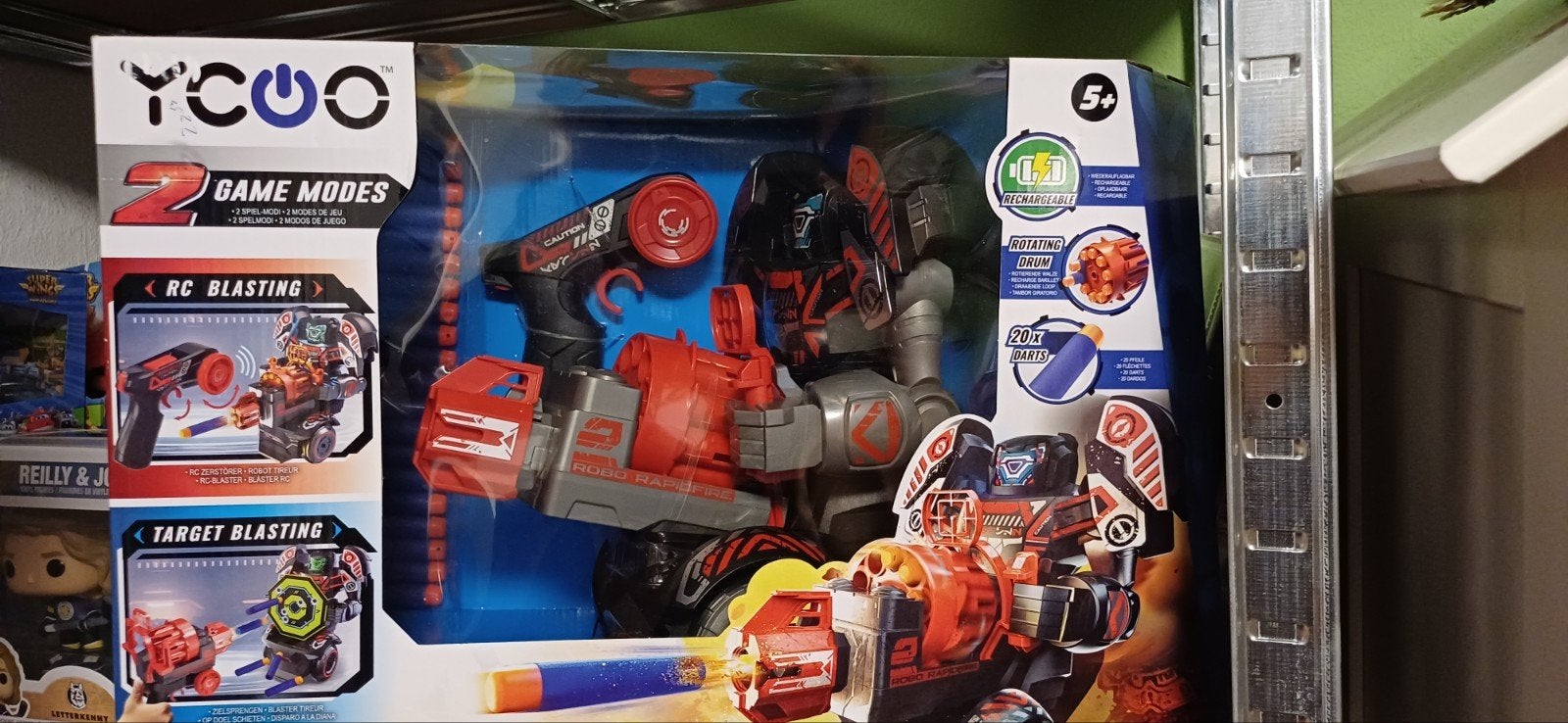 YCOO Robo Rapidfire 2-in-1 RC Blasting Robot, Ophalen of Verzenden