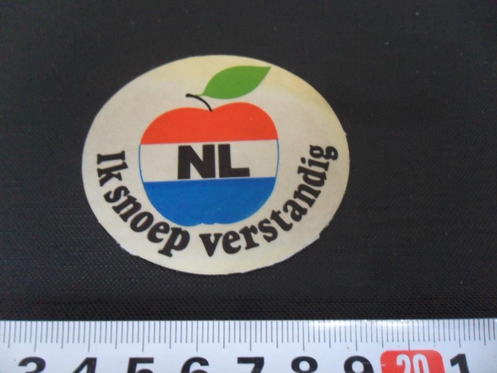 sticker Ik snoep verstandig NL  appel, Ophalen, Zo goed als nieuw