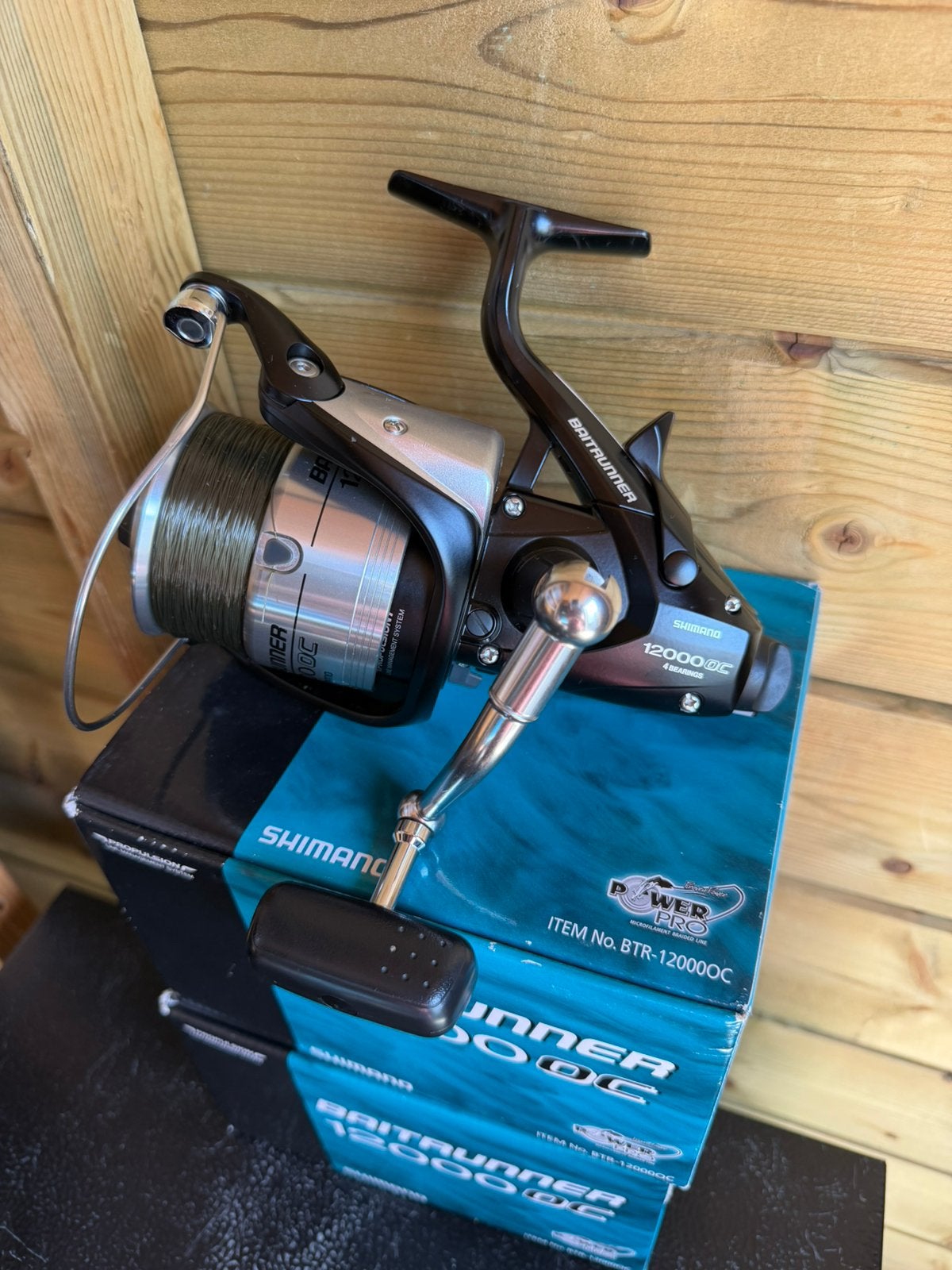 2 x Shimano Oceanic 12000 baitrunner, Watersport en Boten, Ophalen, Zo goed als nieuw, Molen