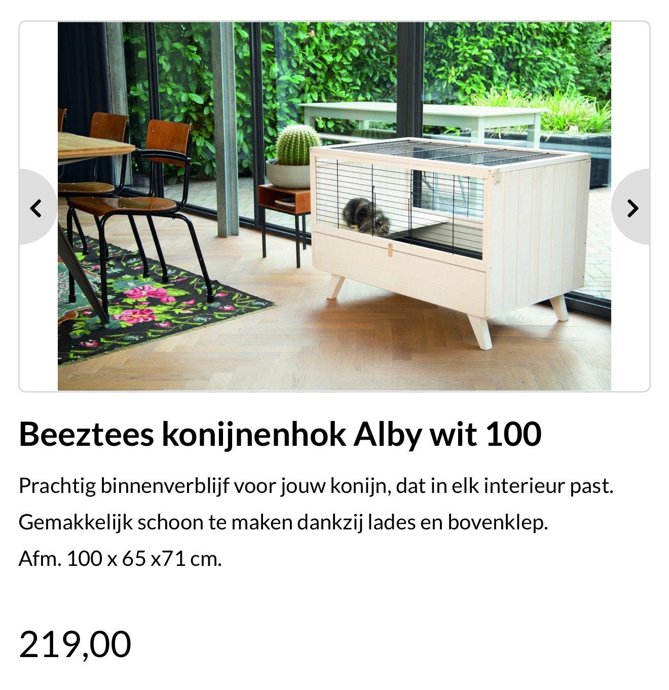 Beeztees Konijnenhok Alby 100 – Zo goed als nieuw