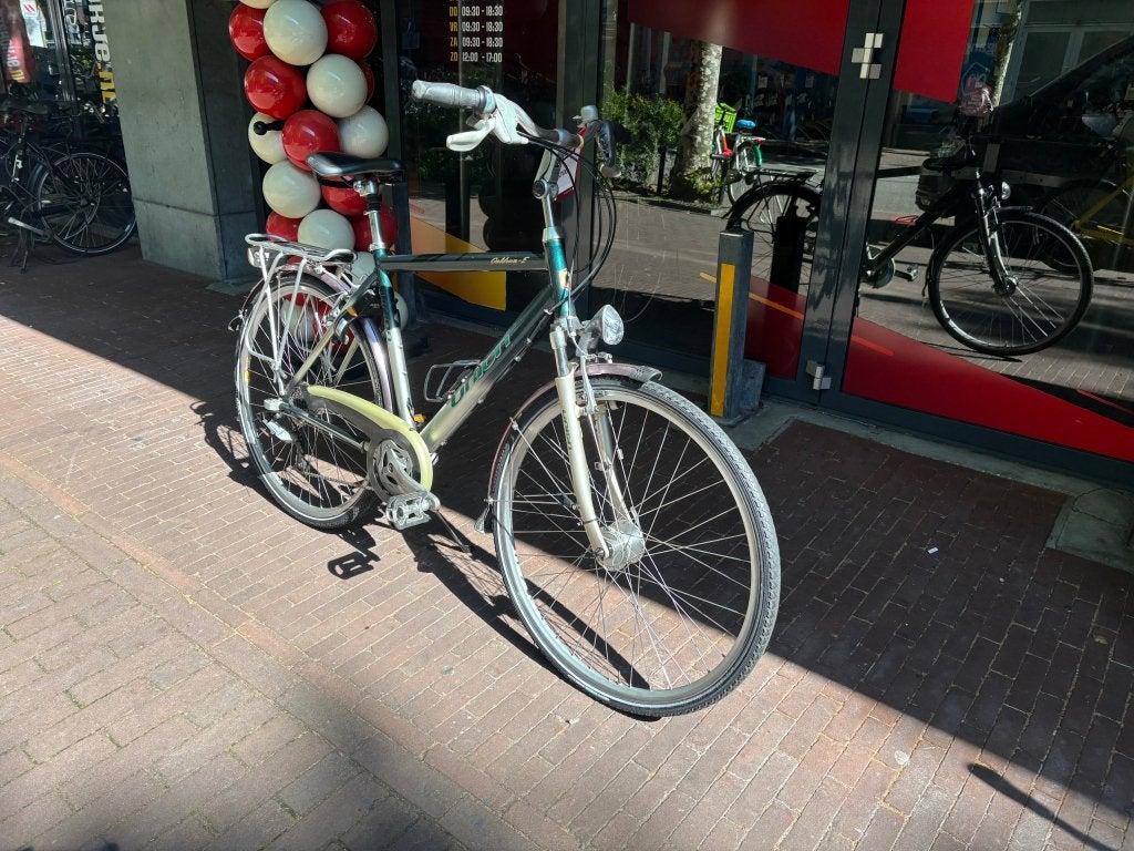 Fietshokje raaks: Union Goldsun-E 8s herenfiets D55, Gebruikt, Velgrem, Niet ingevuld, Niet ingevuld