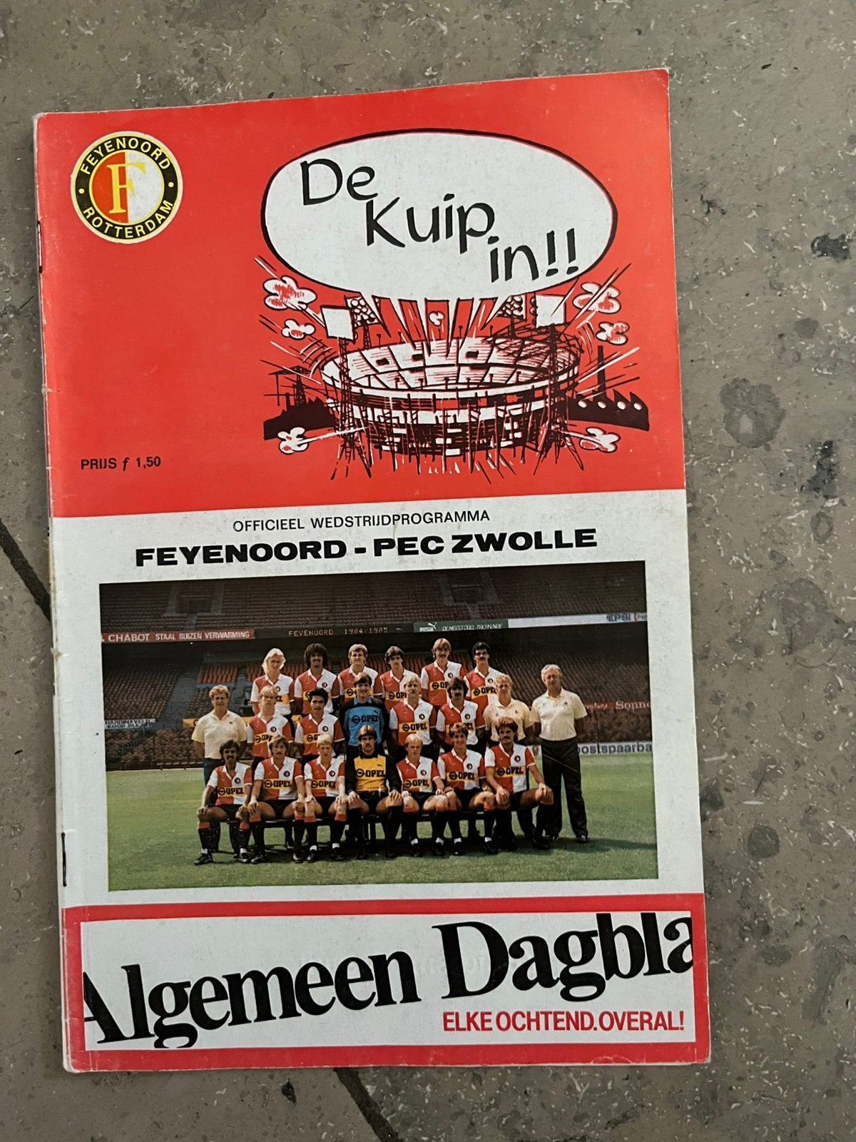 PROGRAMMABOEKJE FEYENOORD-PEC ZWOLLE 84-85, Verzamelen, Ophalen of Verzenden, Zo goed als nieuw, Feyenoord, Overige typen