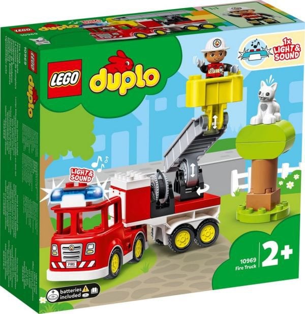Duplo set brandweerauto in doos, Ophalen of Verzenden, Zo goed als nieuw, Duplo