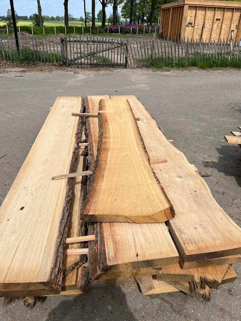 Eiken Schaaldelen 5 cm Dik - Perfect voor Tafelbladen, Tuin en Terras, Palen, Balken en Planken, Ophalen of Verzenden, Nieuw, 250 cm of meer