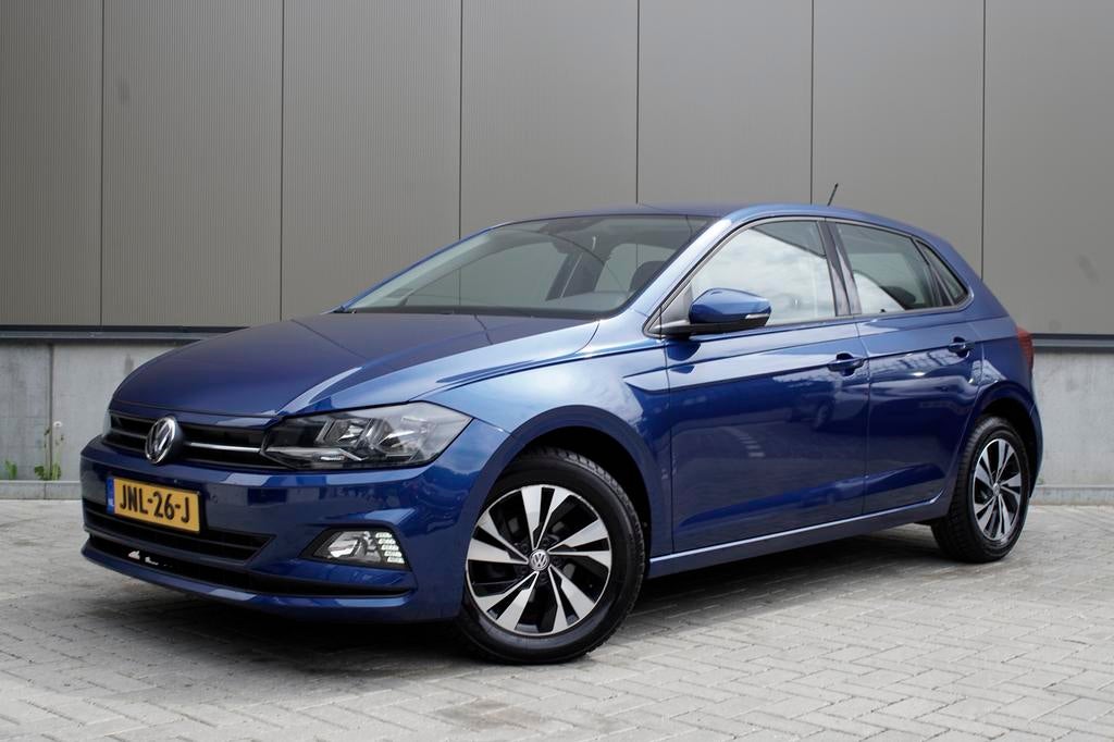 Volkswagen Polo 1.0 TSI Automaat| Cruise control | Carplay |, Stof, 95 pk, Blauw, Bedrijf