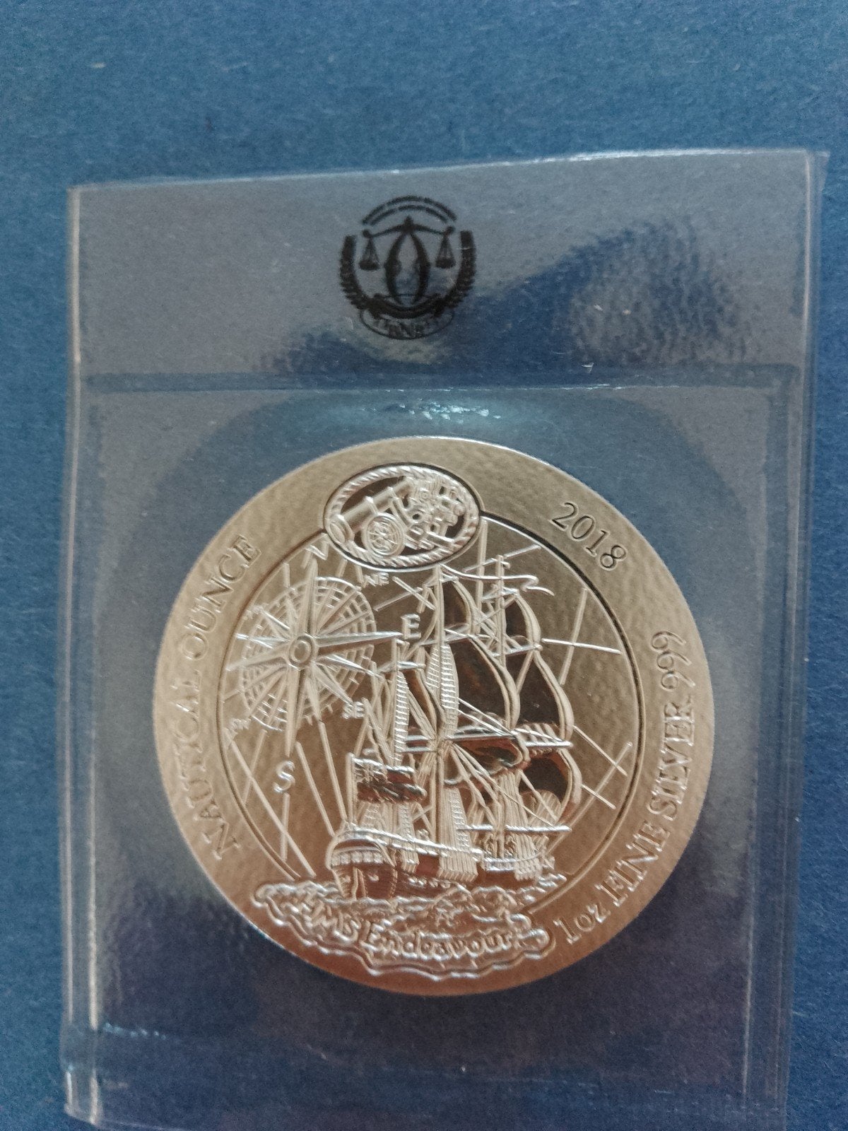 nautical hms endeavour 2018 1 oz zilver, Ophalen of Verzenden, Zilver