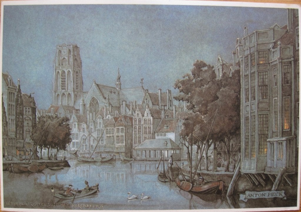 Anton Pieck - Rotterdam 18e eeuw - Korenbeurs - nieuw, Verzenden, 1980 tot heden, Ongelopen, Overige thema's