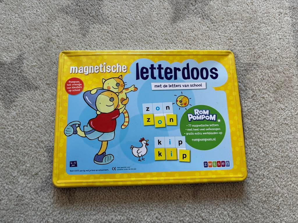 Magnetische Letterdoos Zwijsen Rompompom, Kinderen en Baby's, Speelgoed | Educatief en Creatief, Ophalen, Gebruikt, Taal en Lezen