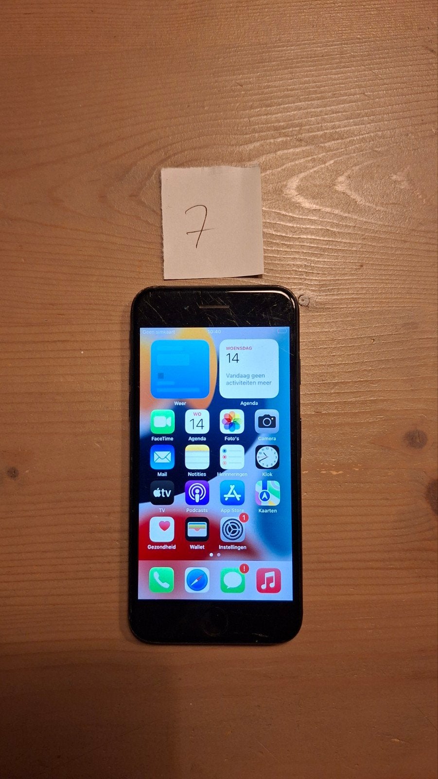 apple iPhone 7 gebruikt fabrieksreset gehad, Ophalen of Verzenden, Gebruikt, Zwart