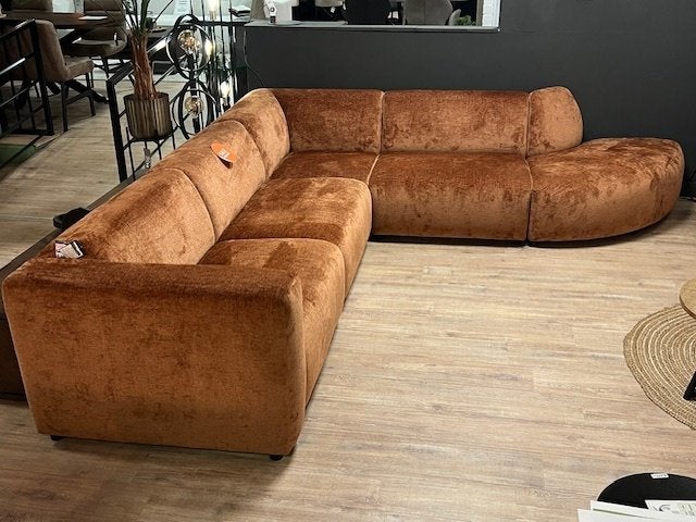 Solona Hoekbank Harmony Copper | Showmodel Direct Leverbaar, 250 tot 300 cm, 125 tot 150 cm, Hoekbank, Ophalen of Verzenden