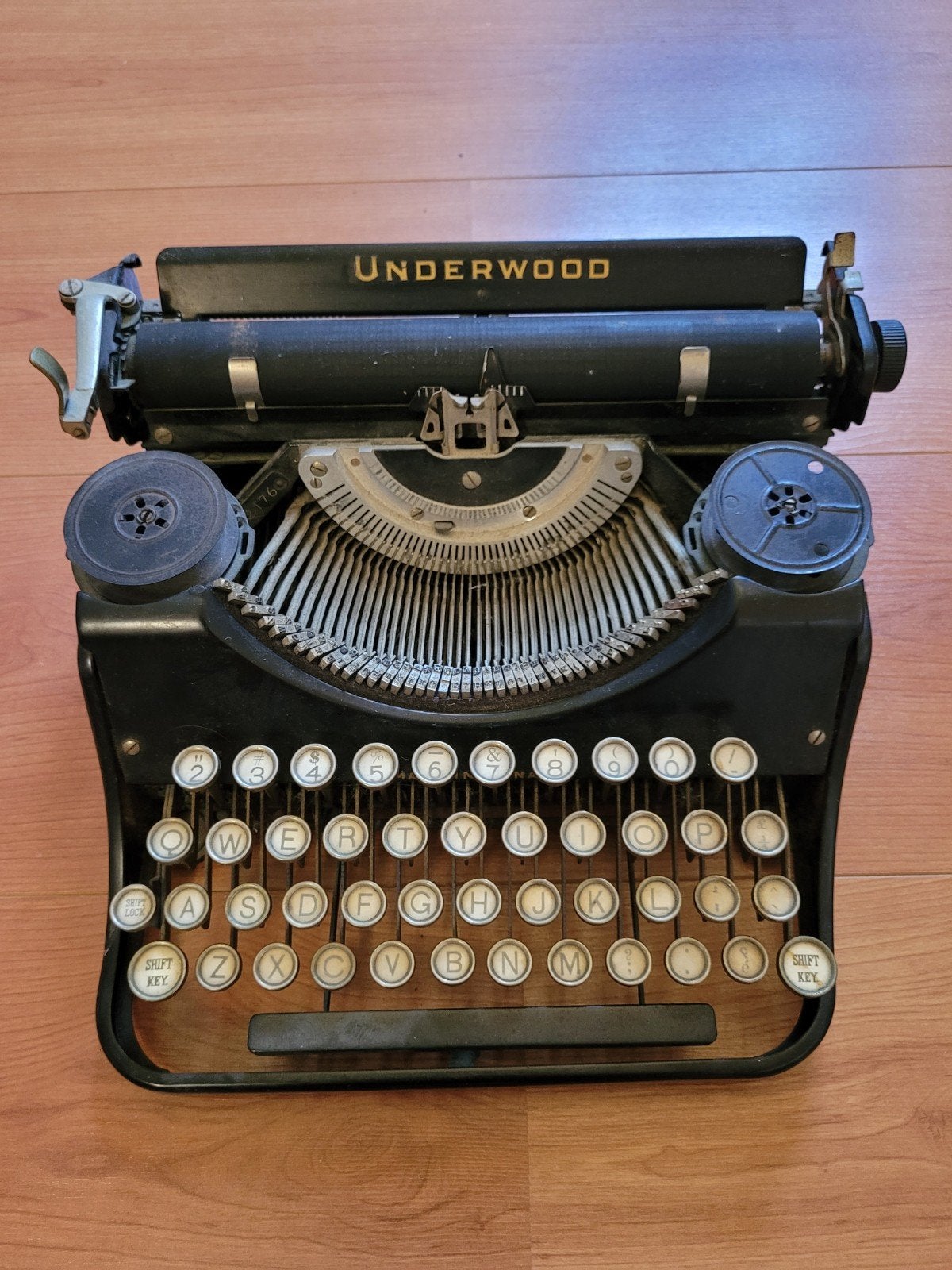 Antieke Underwood typemachine, Ophalen of Verzenden, Gebruikt