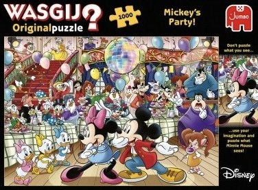 Wasgij Original Disney - Mickey’s Feestje - 1000 stukjes, Ophalen of Verzenden, 500 t/m 1500 stukjes, Nieuw, Legpuzzel