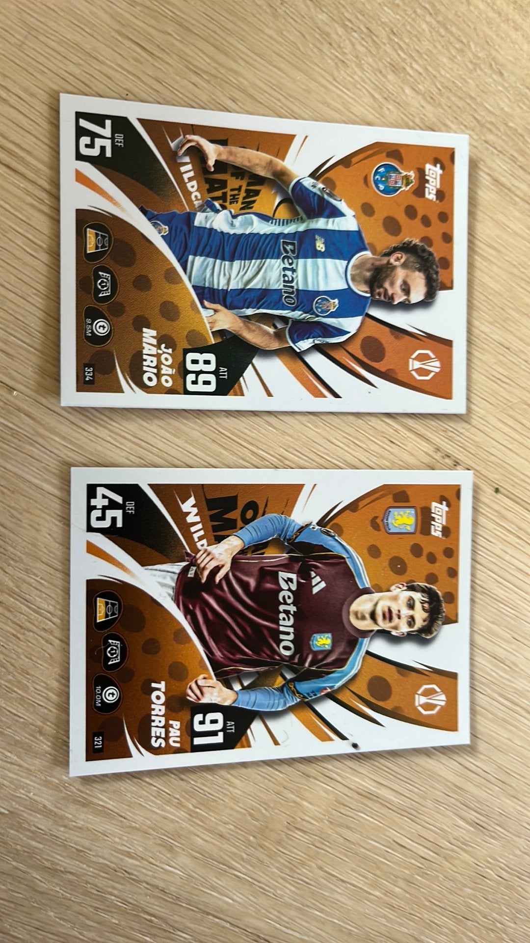 Twee voetbalkaarten, Ophalen of Verzenden, Zo goed als nieuw, Buitenlandse clubs, Poster, Plaatje of Sticker