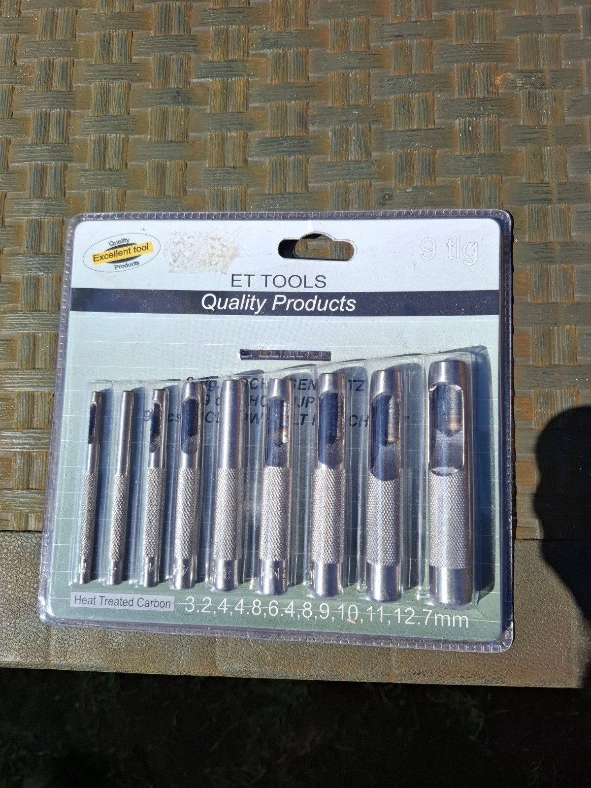 ET Tools Ponsenset 9-delig - 3.2mm tot 12.7mm, Ophalen of Verzenden, Nieuw, Overige typen, Overige merken