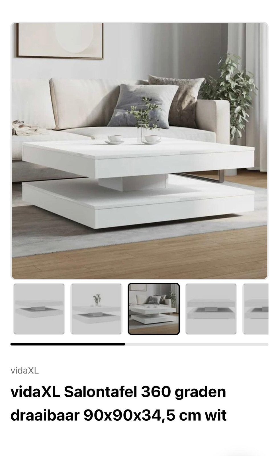 Salontafel, Ophalen of Verzenden, Zo goed als nieuw, 50 tot 100 cm, Minder dan 50 cm