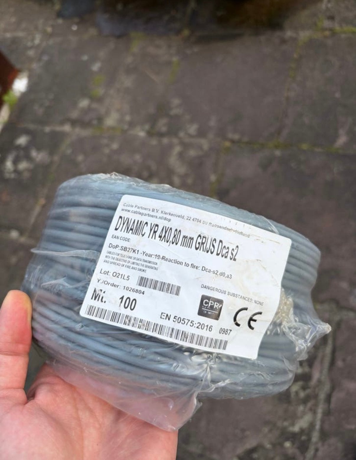 YR 4x0,80 mm koper kabel elektriciteit thermostaat 100 Meter, Ophalen of Verzenden, Zo goed als nieuw, Overige typen