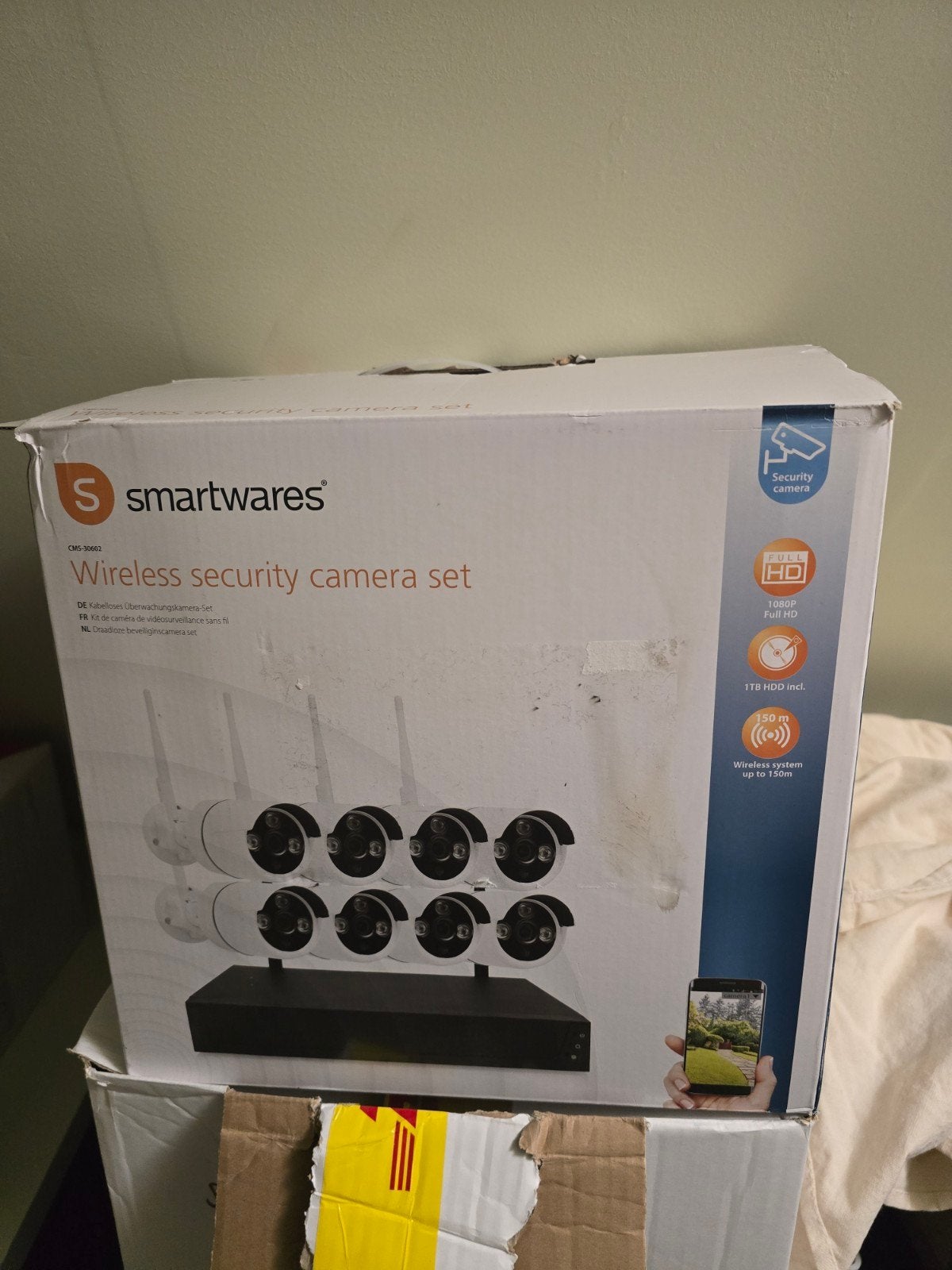 Smartwares Draadloos Beveiligingscamerasysteem 1080P Full HD, Audio, Tv en Foto, Videobewaking, Ophalen of Verzenden