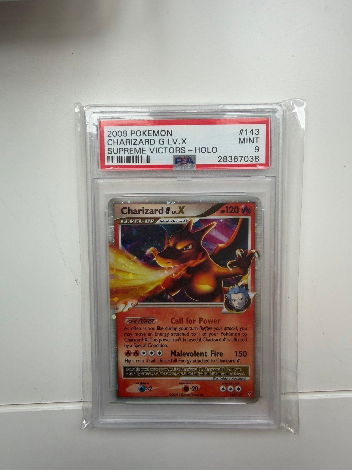 PSA 9 MINT Charizard G Lv.X Holo Pokémon Kaart 2009, Hobby en Vrije tijd, Verzamelkaartspellen | Pokémon, Ophalen of Verzenden