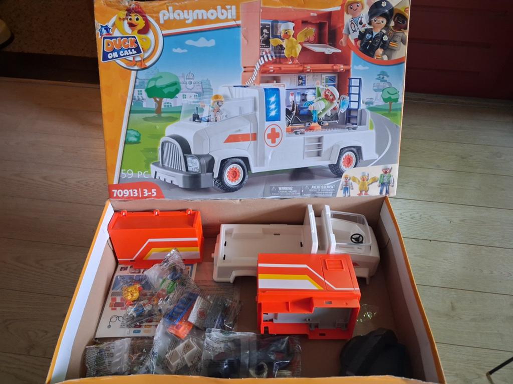 Playmobil ambulance DUCK on Call : nr 70913, (nieuw in doos), Ophalen of Verzenden, Nieuw, Complete set