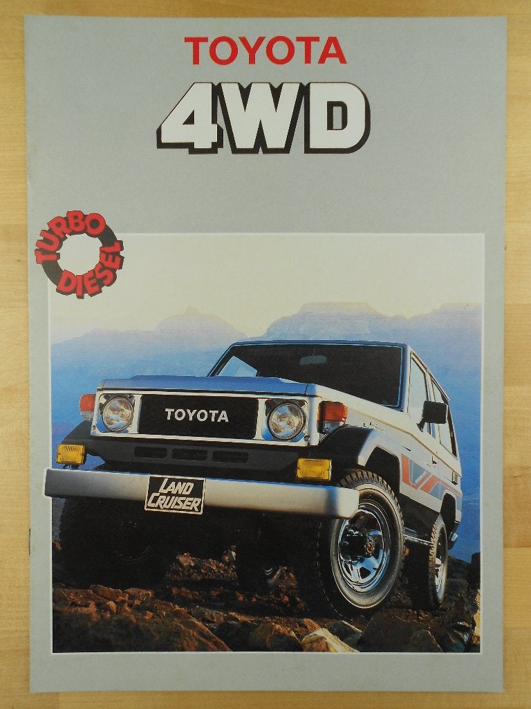 Toyota Landcruiser HiLux Tercel 4x4 Brochure 1986 – Hi-Lux, Toyota, Ophalen of Verzenden, Zo goed als nieuw, Toyota