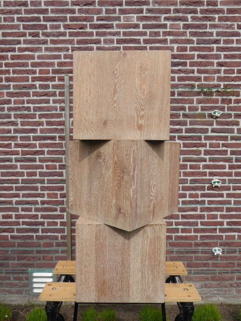 Decoratie | houten blokken - kubussen | in zeer goede staat, Ophalen, Zo goed als nieuw