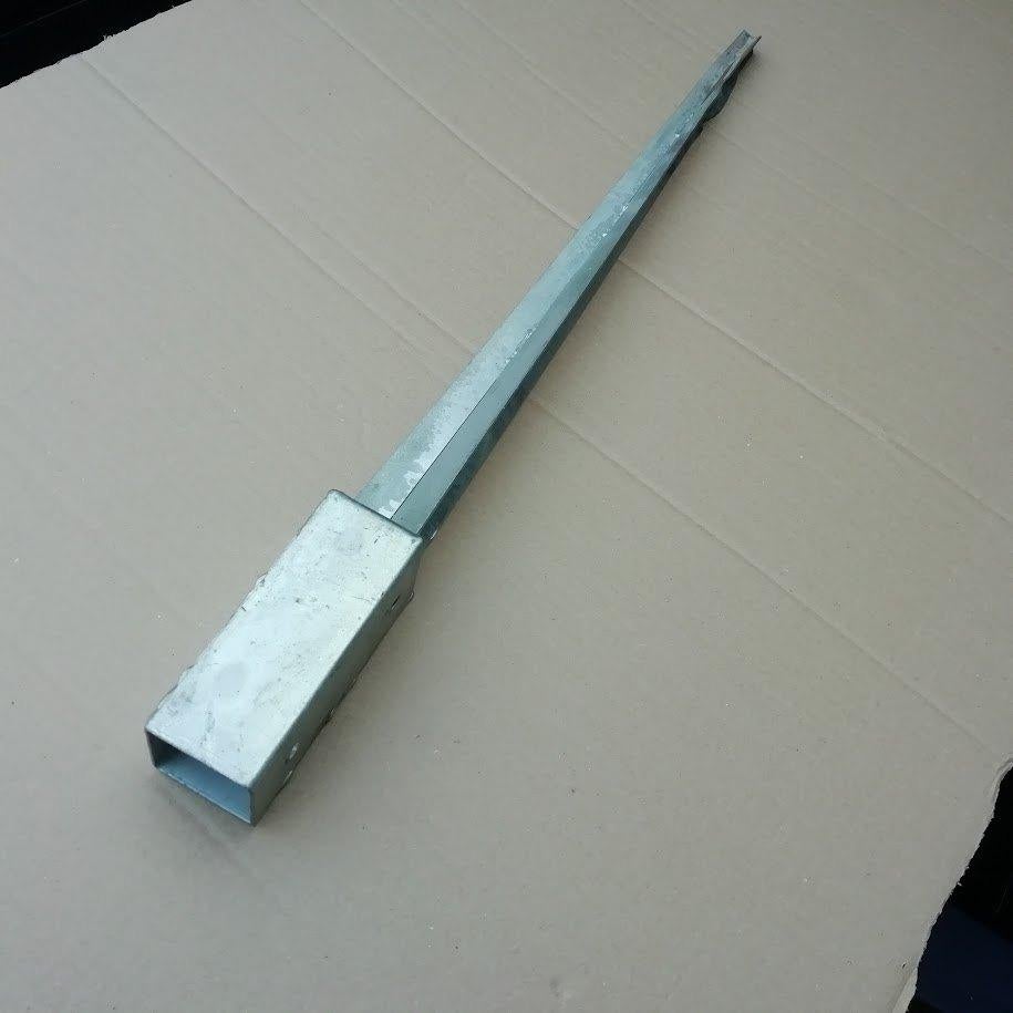 Paalhouder met punt 5x5cm lengte 75cm, Tuin en Terras, Palen, Balken en Planken, Ophalen, Gebruikt, Minder dan 180 cm, Palen